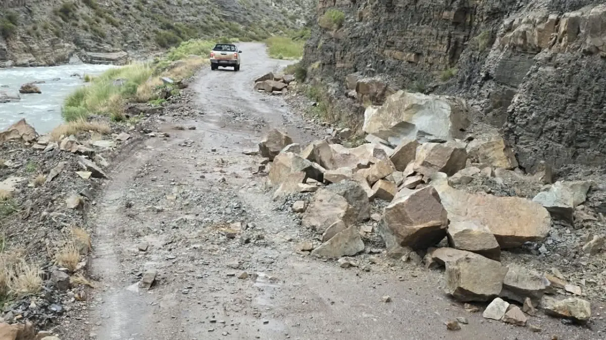 El Cañón del Atuel continuará intransitable por derrumbes, escurrimientos y enlagunamientos