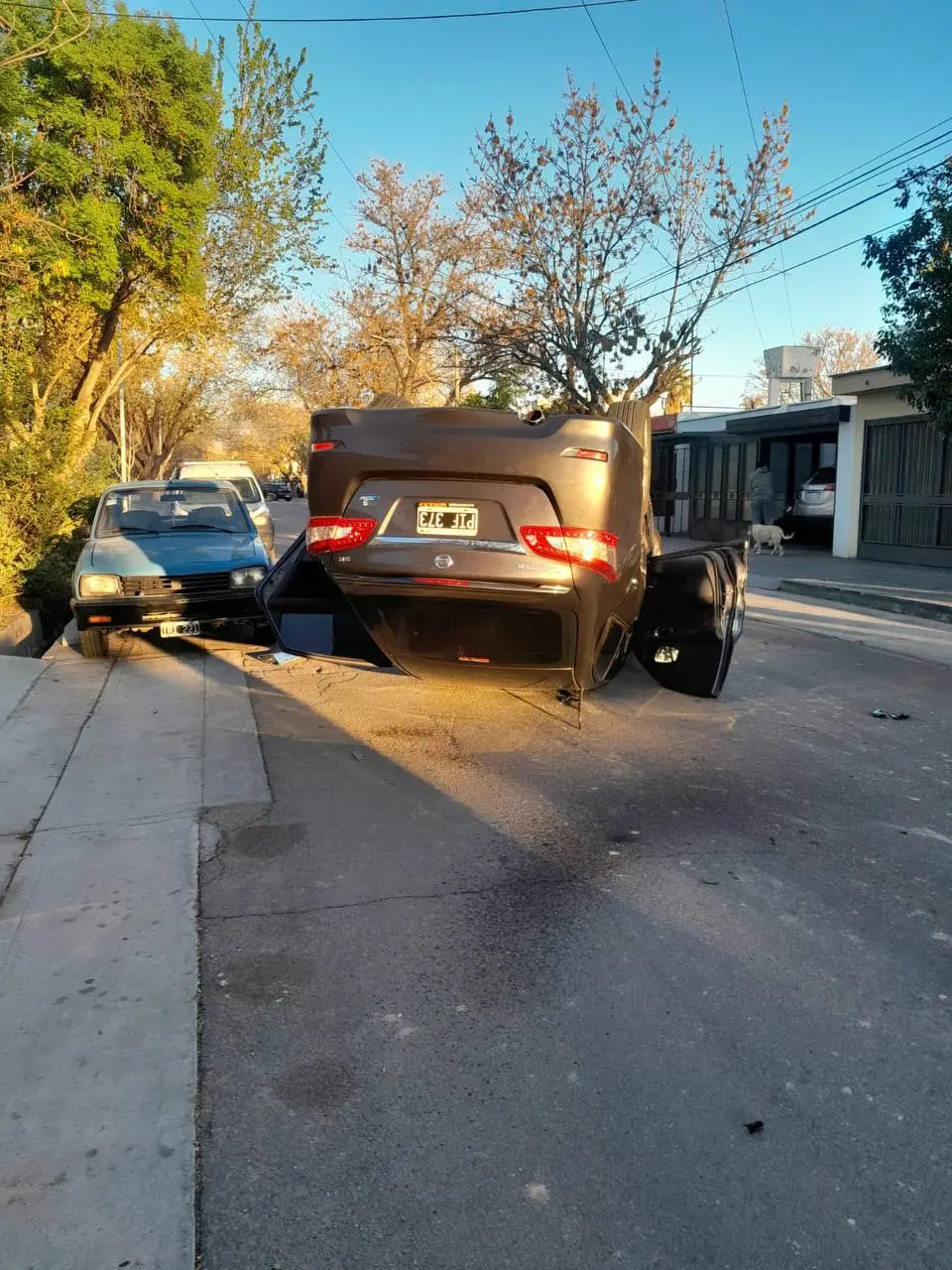 Chocapinto suelto o pinta chocar todos los días? Fuerte siniestro vial con vuelco y lesiones leves en Dorrego