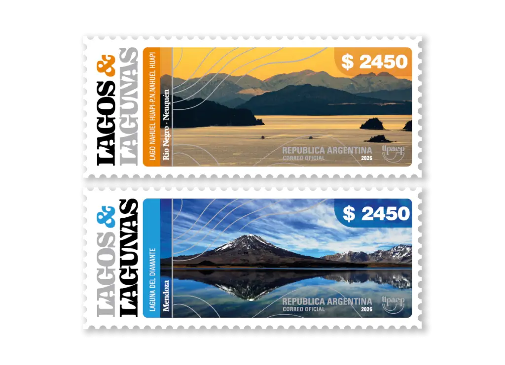 Laguna del Diamante en una colección postal