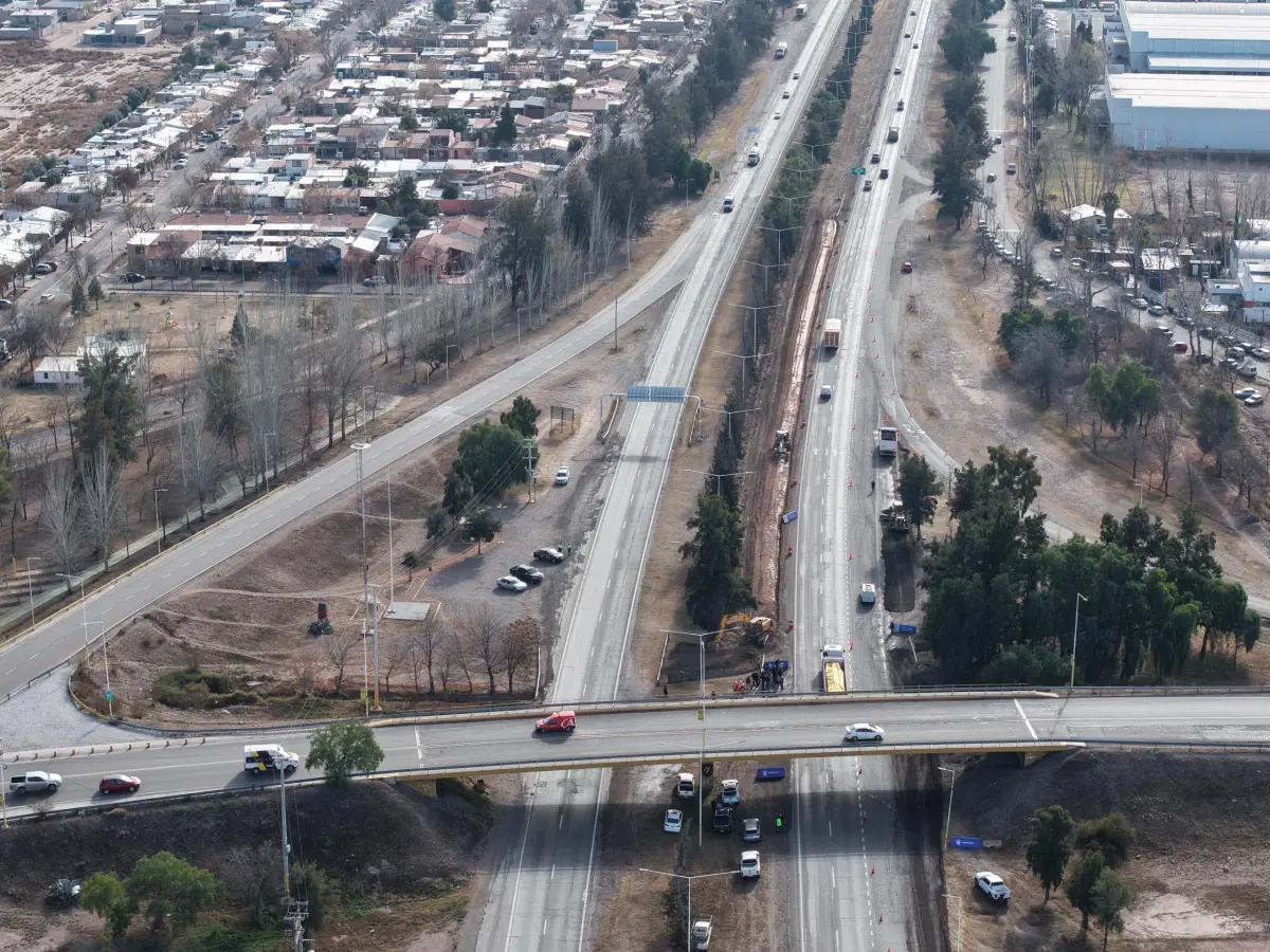 Obras en el Acceso Sur: comienzan los trabajos entre calle Azcuénaga y Variante Palmira-Agrelo sin afectar el tránsito