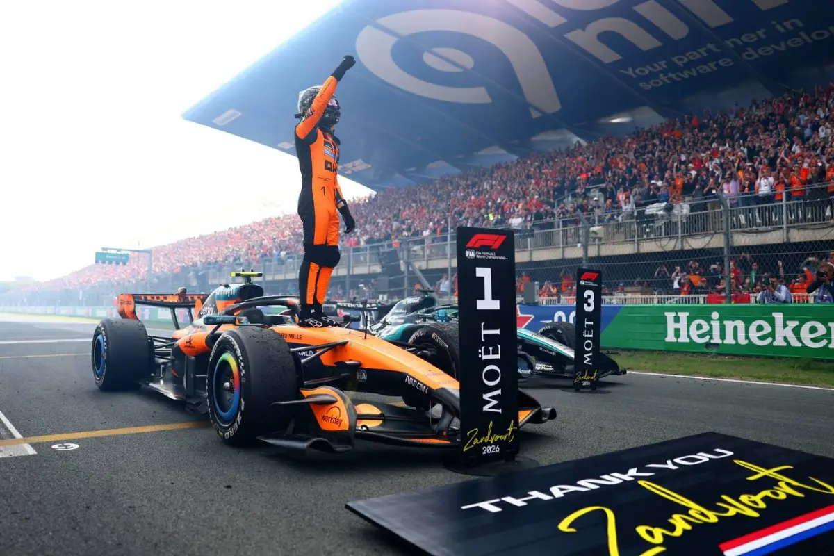 Victoria de Lando Norris en un caótico Gran Premio de Países Bajos
