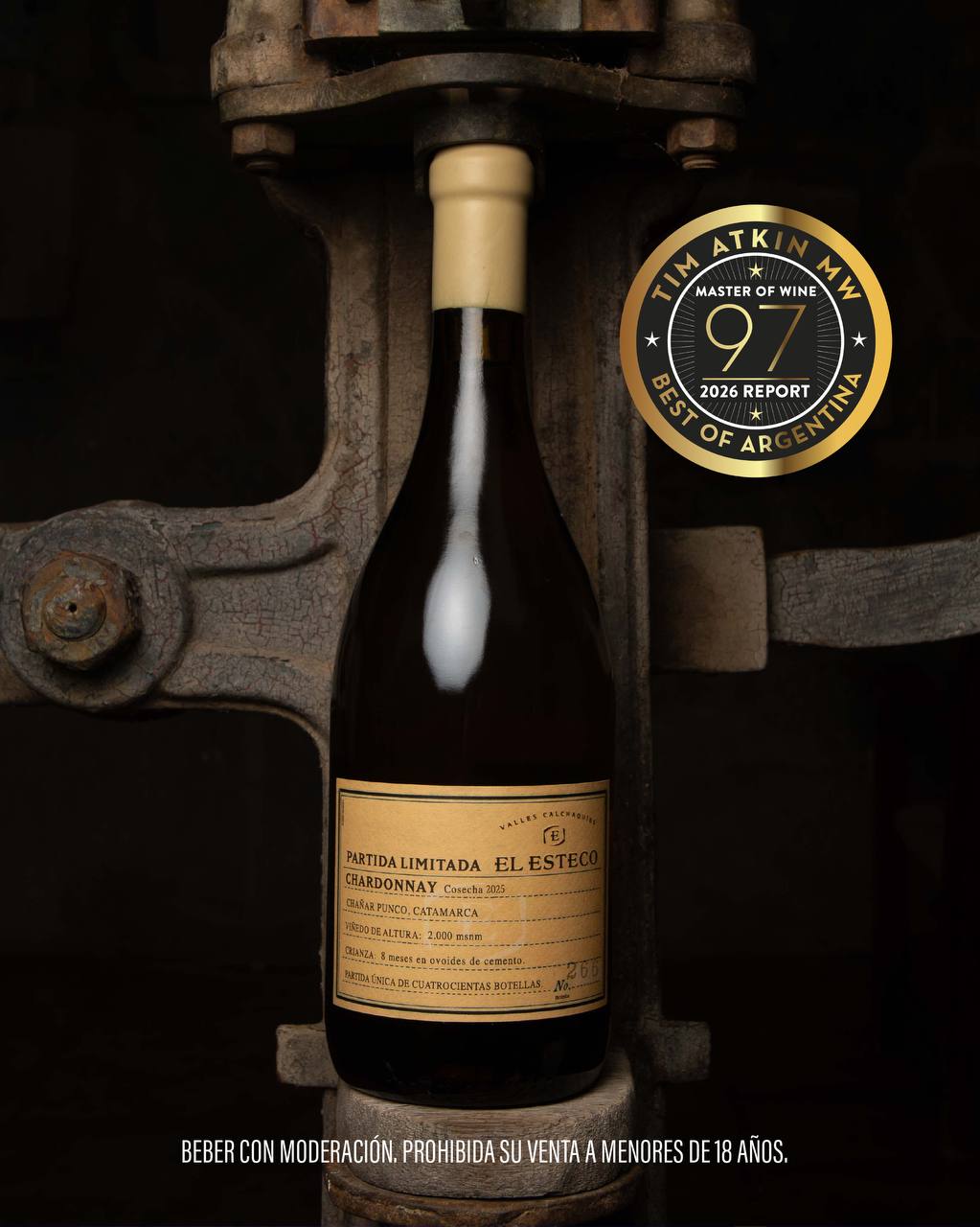 Bodega El Esteco premiada con 97 puntos de Tim Atkin