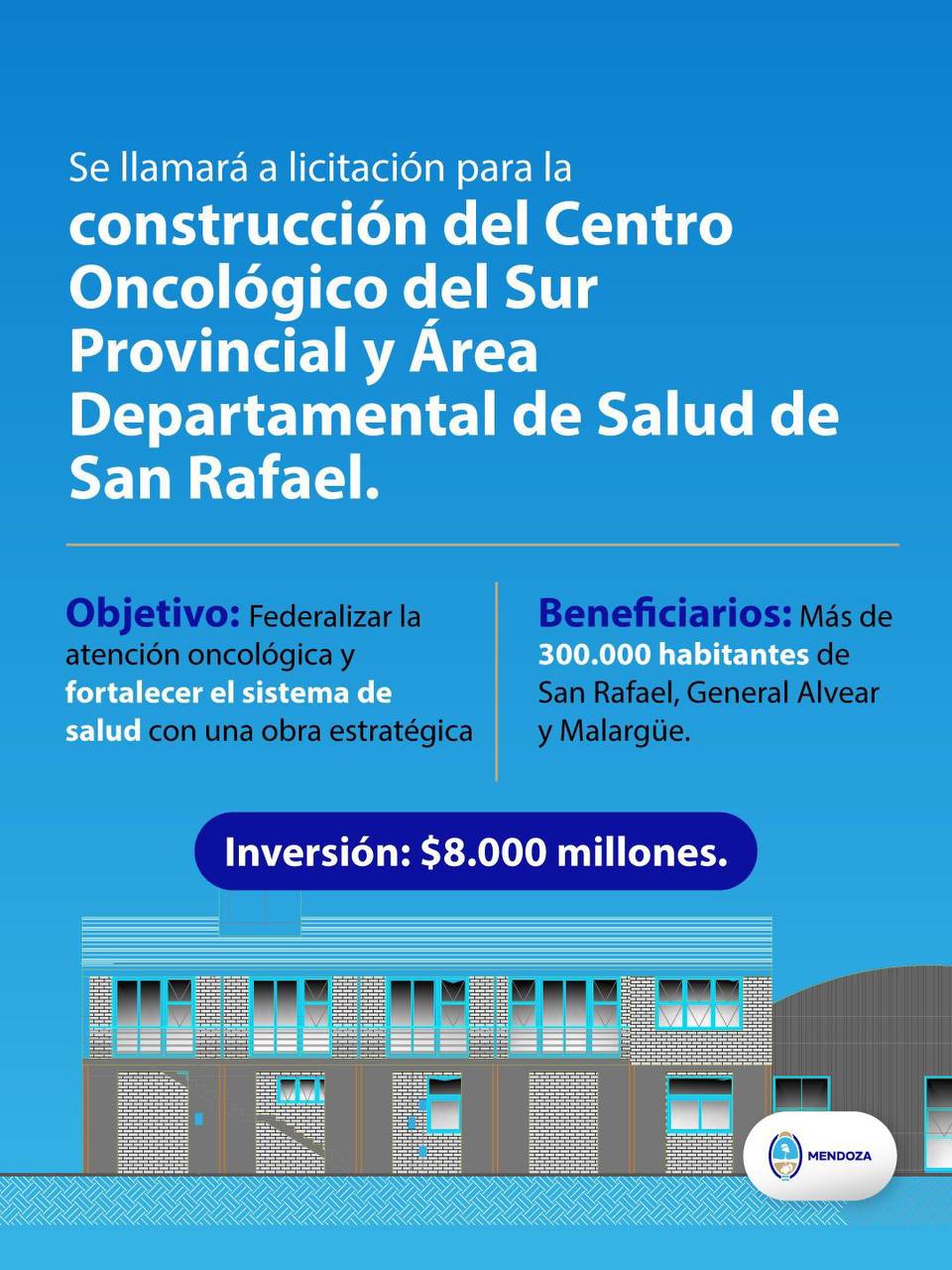 Cornejo anunció la construcción de un Centro Oncológico para el Sur provincial
