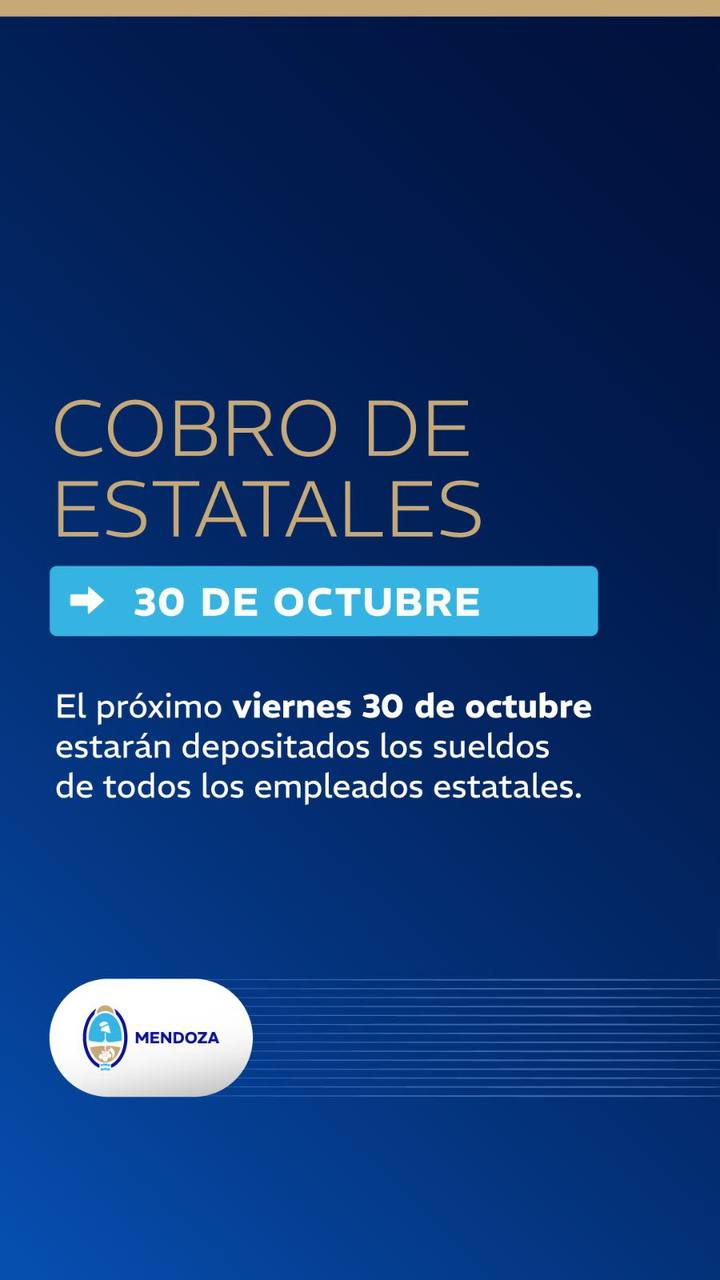 El Gobierno de Mendoza confirmó la fecha de pago para los estatales