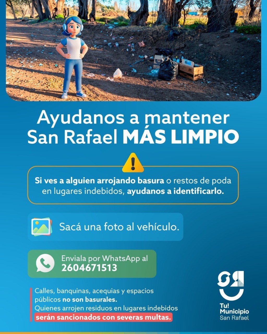 El municipio habilita una línea especial para denunciar y poder aplicar sancione